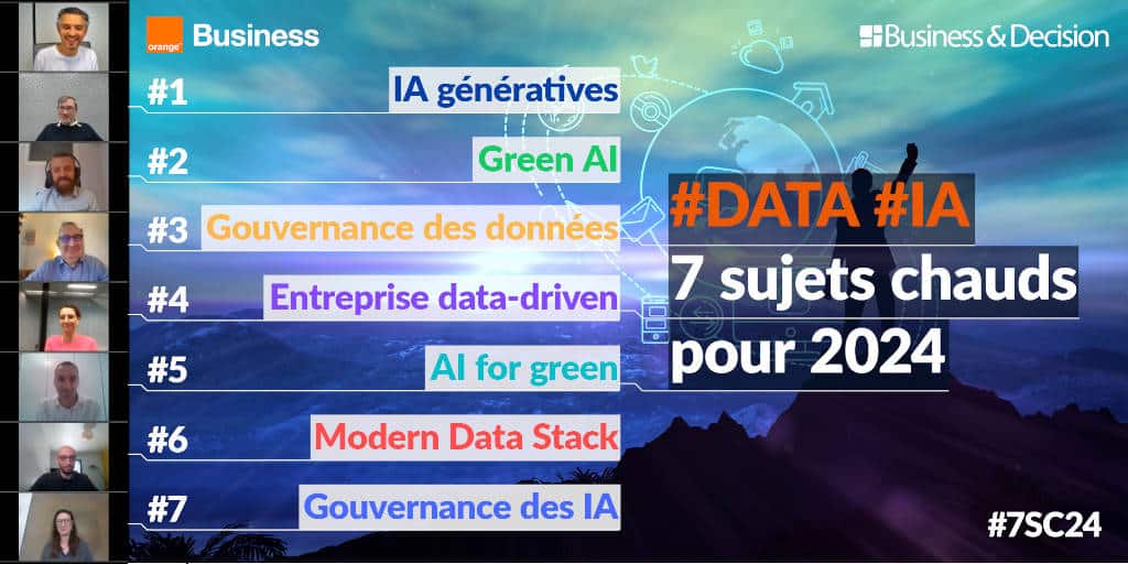 Data / IA : nos experts décryptent les 7 sujets chauds pour 2024